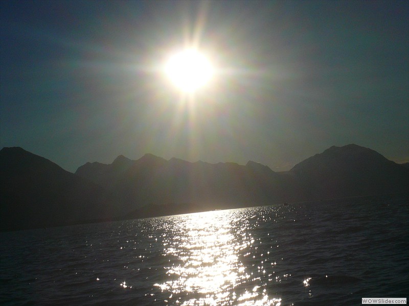 Sunrise on the cruse out Sunrise on the cruse out